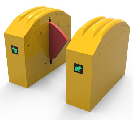 304 สเตนเลสสตีล Retractable Flap Barrier ประตูหมุนแบบสองทิศทาง