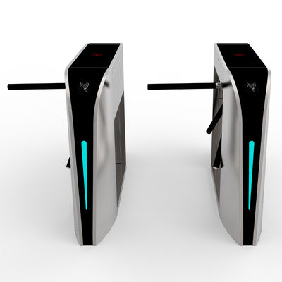 ประตูหมุนขาตั้งกล้อง RFID สแตนเลสกลางแจ้ง 60W กึ่งอัตโนมัติ