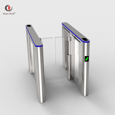 304 สแตนเลสประตูรั้วอัตโนมัติ Turnstile Flap Barrier Gate ทางเข้าแบบสองทิศทาง