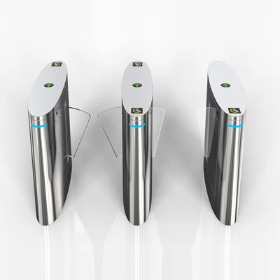 304 สแตนเลสเกรด Access Control Turnstile Flap Barrier AC220V 50HZ