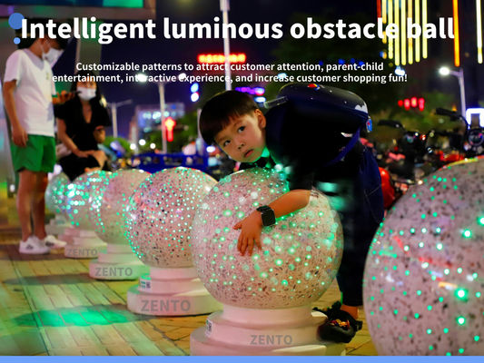 ZENTO จีน โซลารี แสงสว่าง โบล็อกถนน การหยุดรถ LED ป้องกันการชนก หินแกรนิต Bollard ป้องกันภายนอก