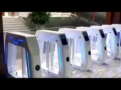 ประตูทางเข้าซุปเปอร์มาร์เก็ตป้องกันการบุกรุกที่ผิดกฎหมายประตูหมุนบัตร RFID 12v