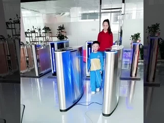 250mm Telescopic Flap Barrier Turnstile ประตูหมุน Baffle Gate แบบสองทิศทาง